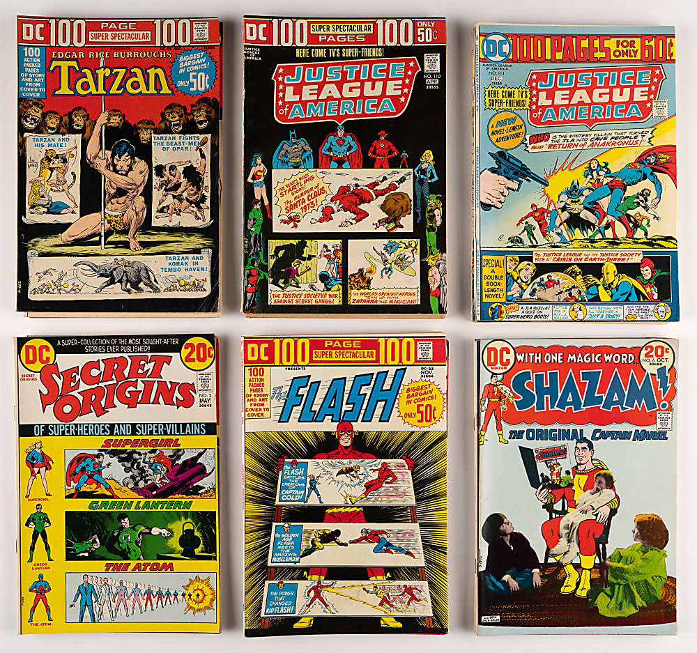 1970s DC Comic Book Treasure Chest Bundle (82) with Joker #1, SHAZAM #1, OMAC #1, Kamandi #1 & Secret Origins #1