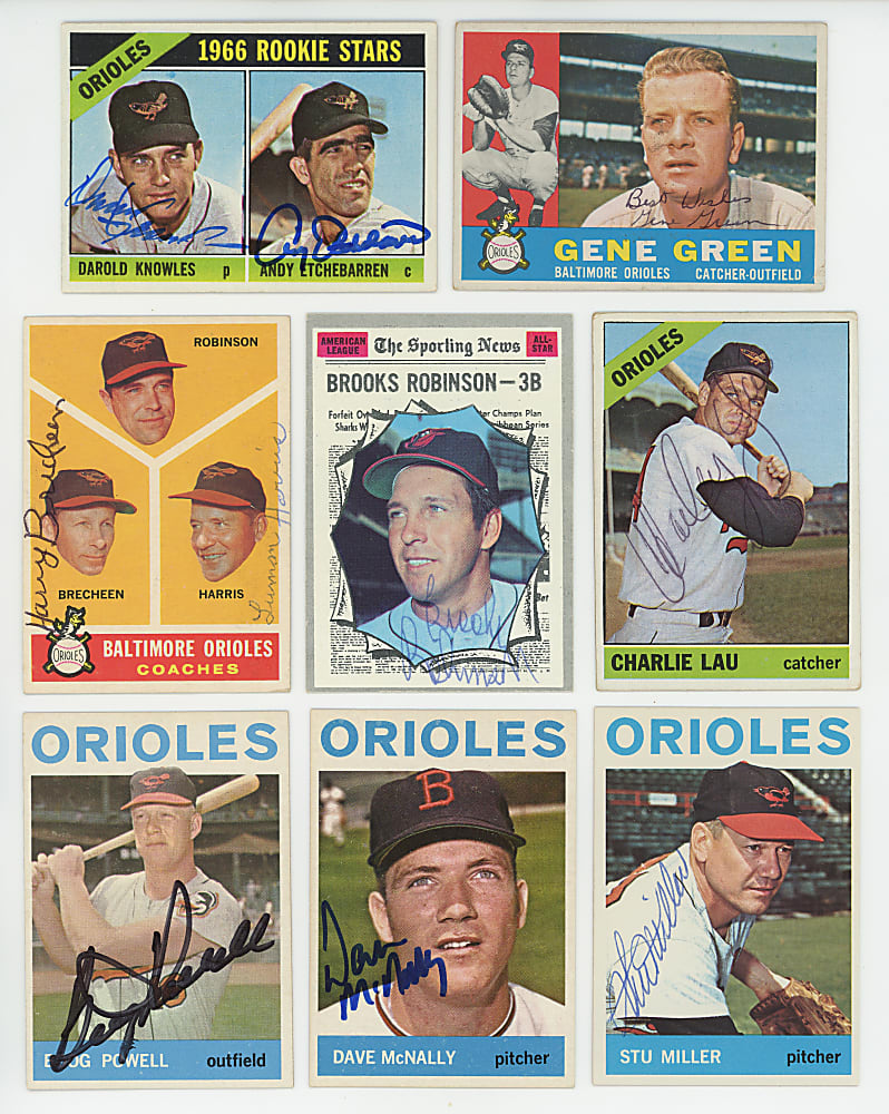 1960-Modern Baltimore Orioles Signed Cards (140) with Hall of Famers & Tougher Examples