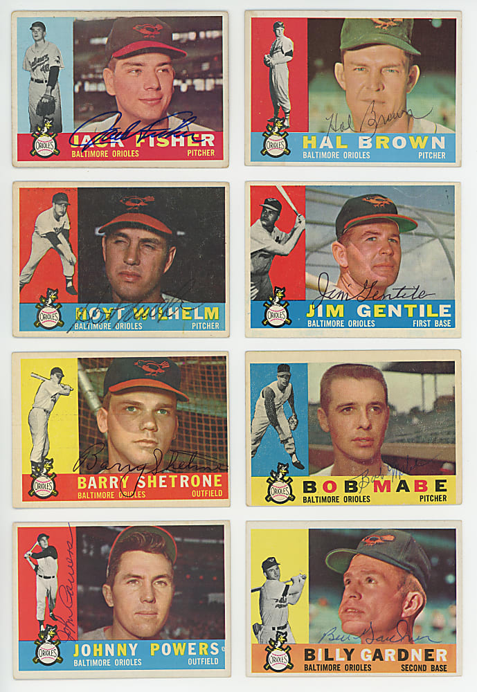 1960-Modern Baltimore Orioles Signed Cards (140) with Hall of Famers & Tougher Examples