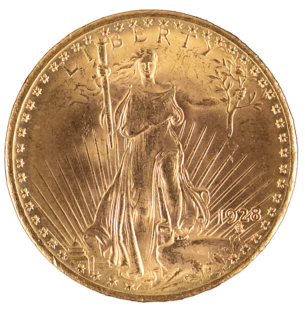 1928 $20 St. Gaudens Gold Coin