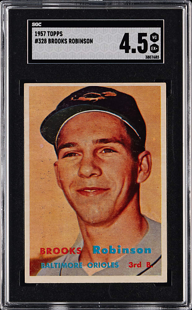 1957 Topps #328 Brooks Robinson Rookie SGC VG/EX+ 4.5