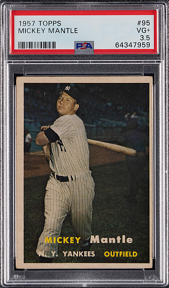 1957 Topps #95 Mickey Mantle PSA VG+ 3.5