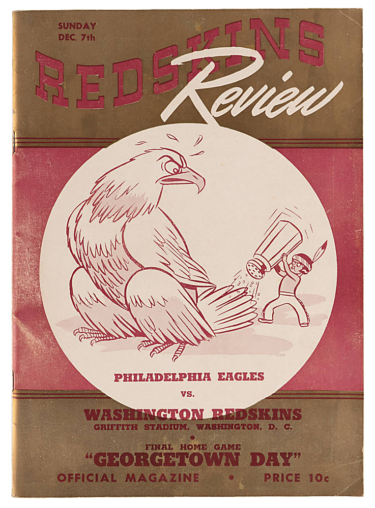 December 7, 1941 Washington Redskins vs. Philadelphia Eagles Program - Pearl Harbor Game!