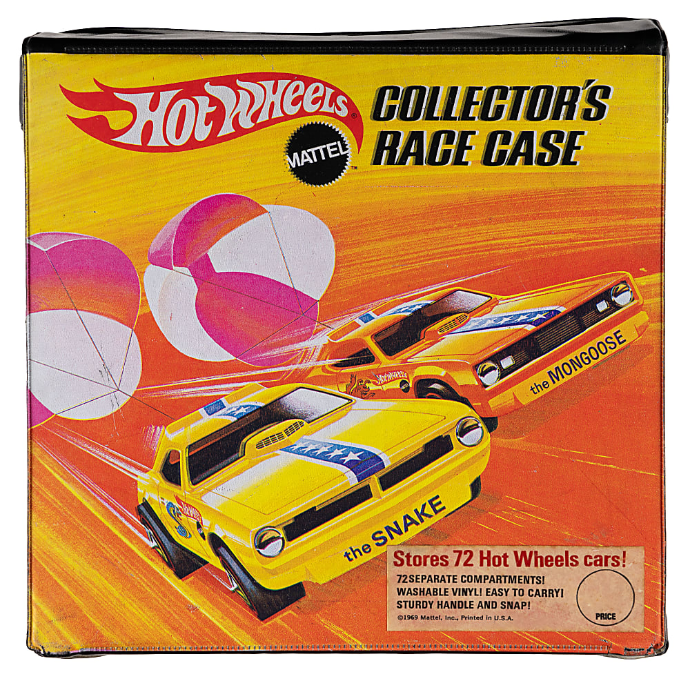1960s-2000s Mattel Hot Wheels Collection (129) with (100+) Redlines Plus Pop-Up Speed Shop & (4) Carrying Cases