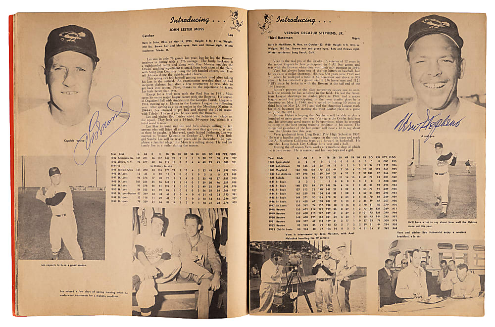 1954 Baltimore Orioles Team-Signed Inaugural Season Yearbook with (27) Signatures Including Courtney, Fox, Larsen & Waitkus