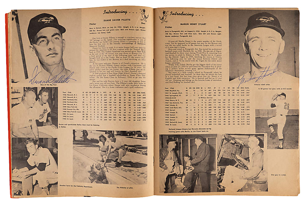 1954 Baltimore Orioles Team-Signed Inaugural Season Yearbook with (27) Signatures Including Courtney, Fox, Larsen & Waitkus