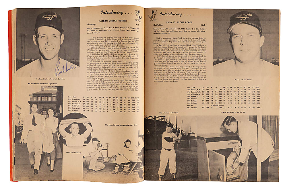 1954 Baltimore Orioles Team-Signed Inaugural Season Yearbook with (27) Signatures Including Courtney, Fox, Larsen & Waitkus