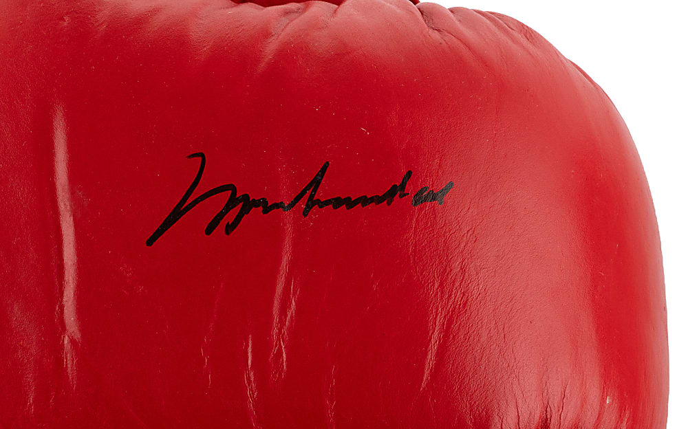 Muhammad Ali & Angelo Dundee Signed Boxing Glove Pair