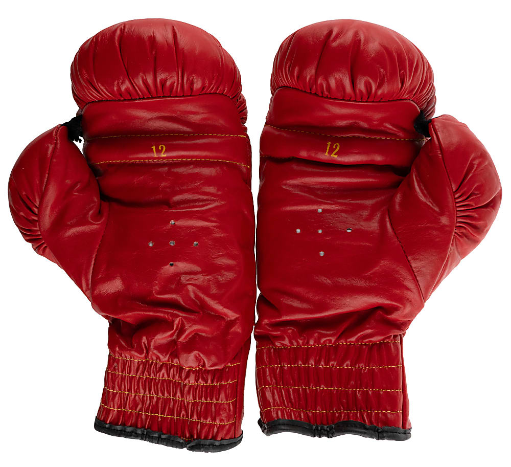 Muhammad Ali & Angelo Dundee Signed Boxing Glove Pair