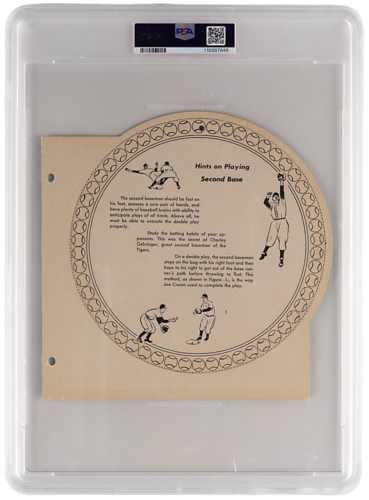1950 All-Star Baseball Pin-Ups Unpunched Complete Set (10) with PSA Authentic Jackie Robinson Plus Front & Back Cover