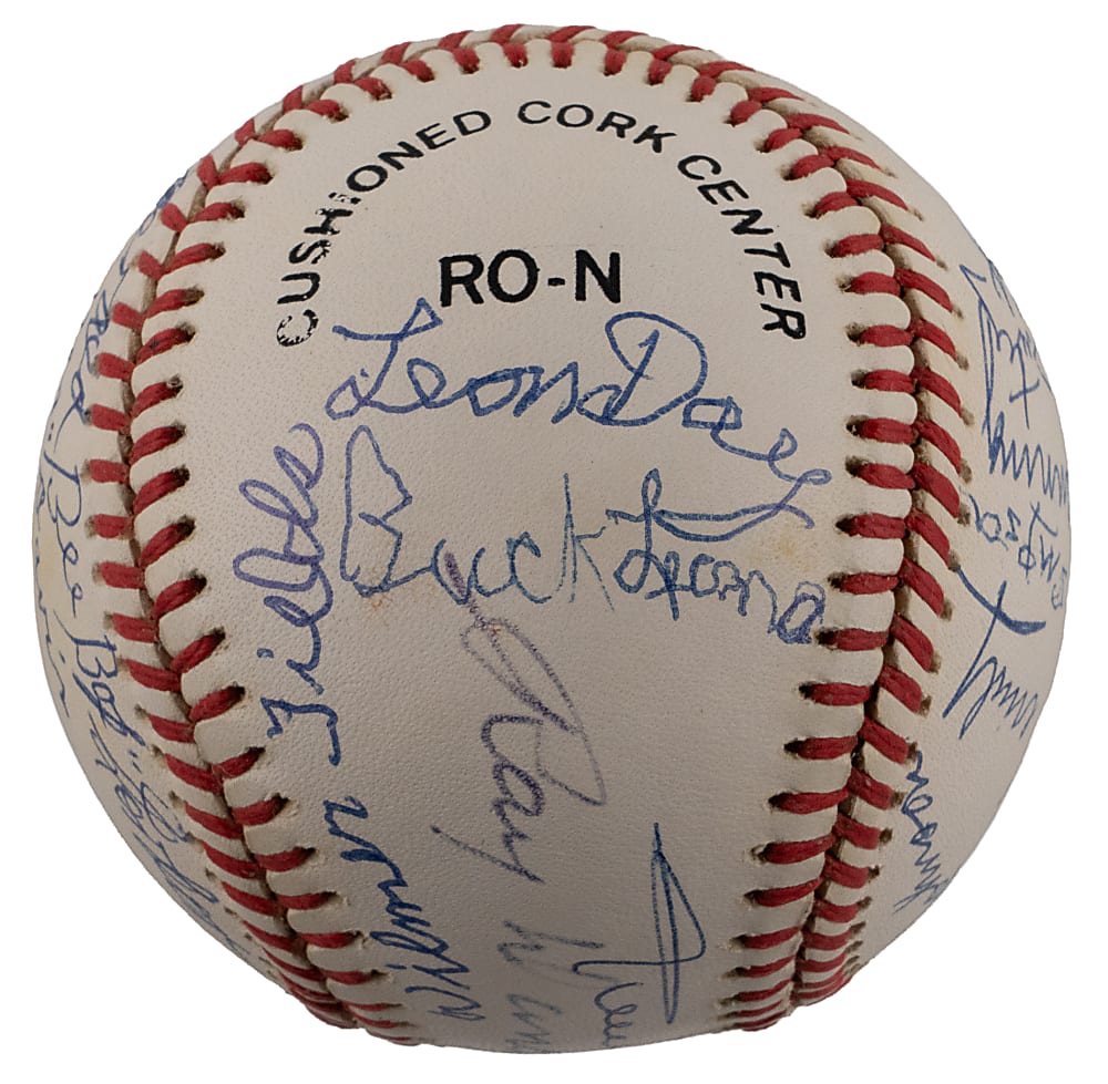Multi-Signed Negro League Hall of Fame & Star Baseball (20) with Mays, Dandridge & Leonard - JSA LOA