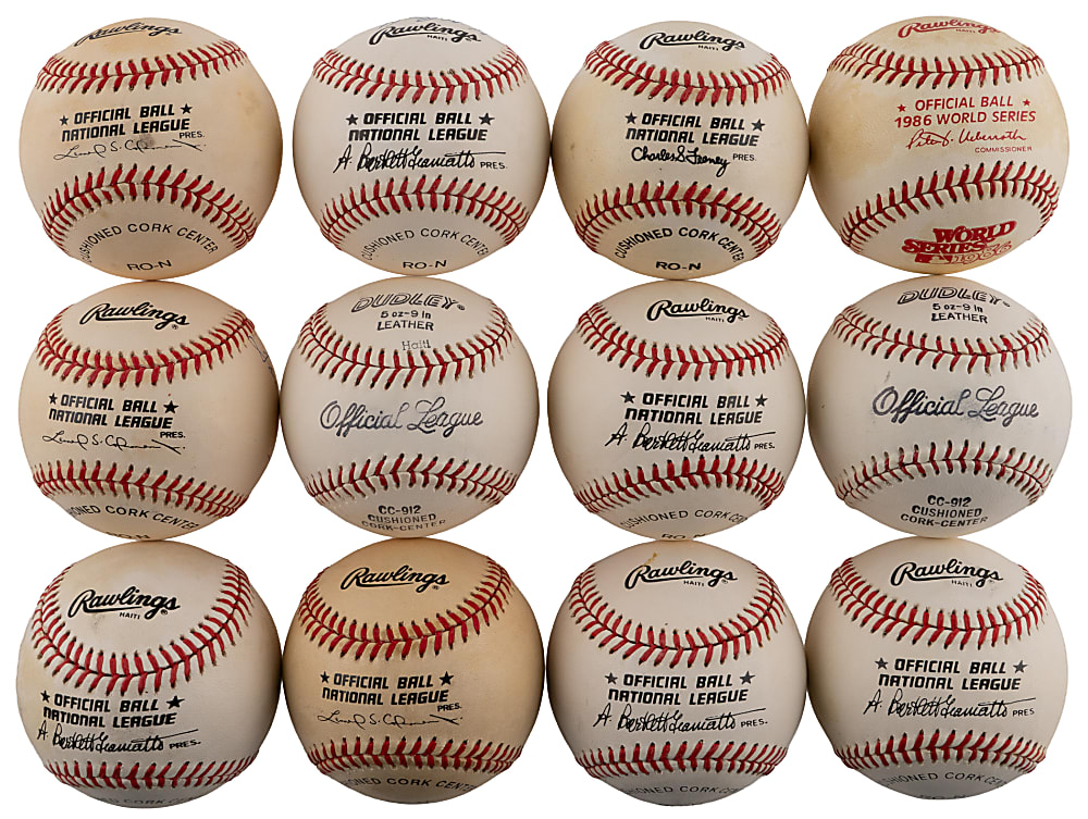 New York Mets Signed Baseballs (12) with Hernandez, Carter, Strawberry & Gooden (1986 World Series Ball)