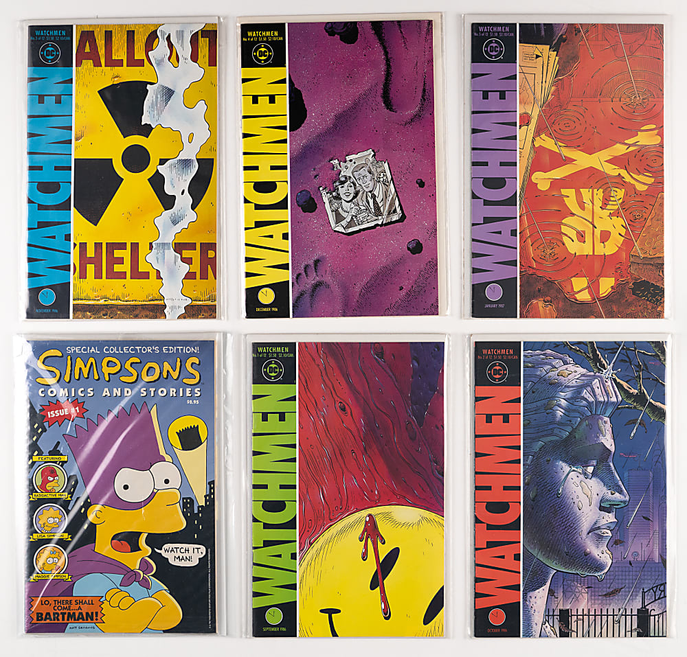 1980s-1990s Marvel/DC Comic Sets (3) with Watchmen, Infinity War & Ross/Busiek Dual-Signed Dynamic Forces Limited Edition Marvels