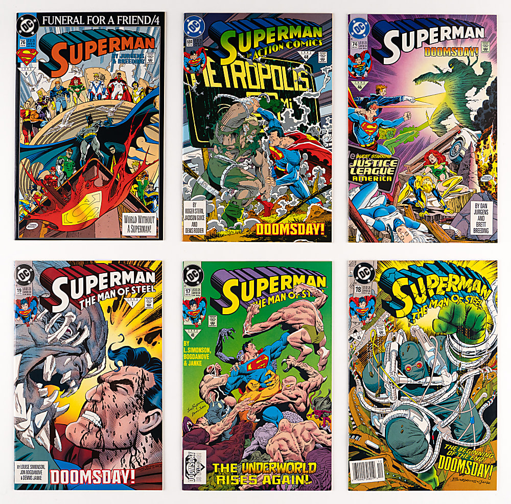 1990s DC Comics Superman & Batman Collection (100+) with Superman: The Man of Steel #18 First Doomsday
