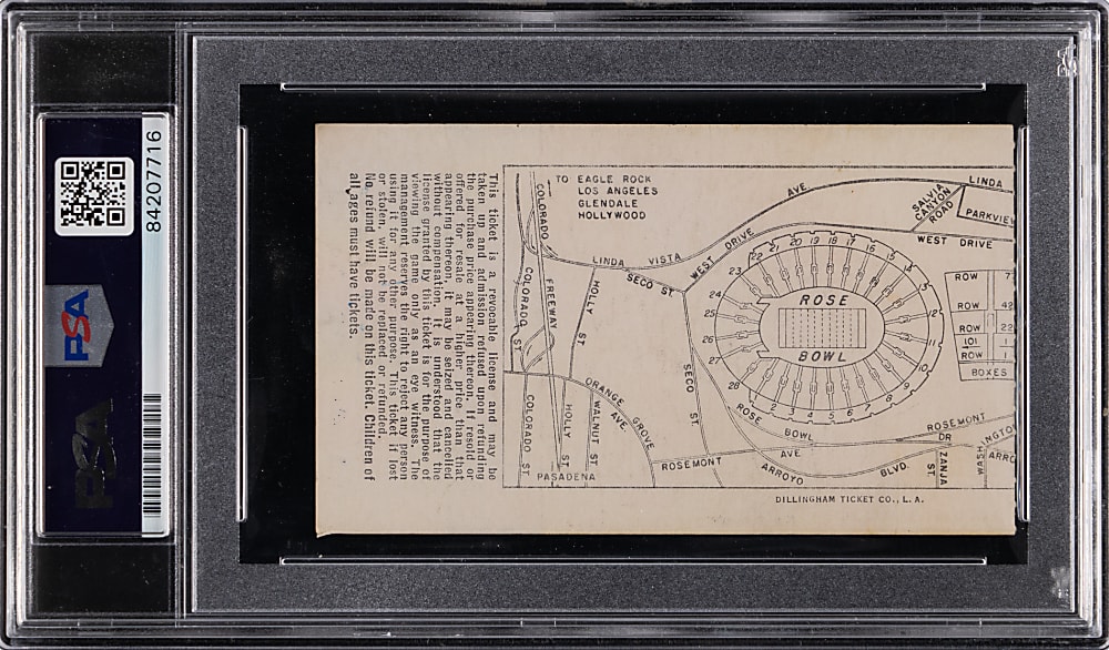 O.J. Simpson Signed and Inscribed 1968 Rose Bowl Ticket Stub from USC Trojans National Championship Win - PSA Authentic