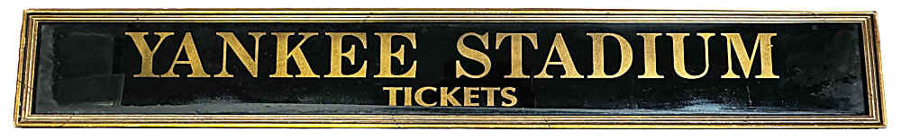 Vintage Yankee Stadium Tickets Framed Point-of-Sale Sign