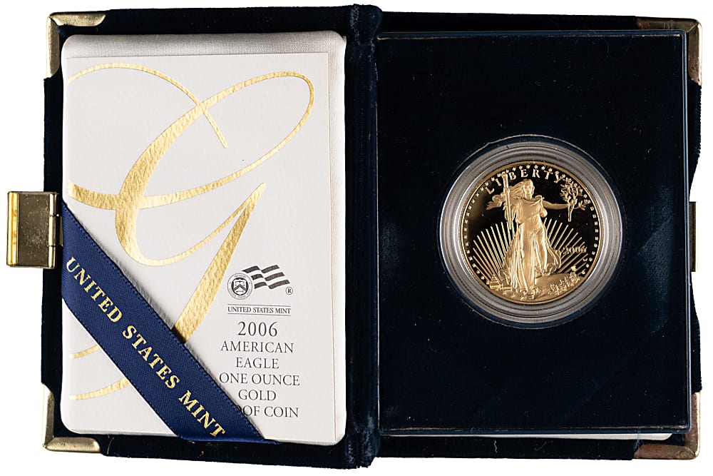 2006-W $50 American Eagle 1-Ounce Gold Proof Coin with Case & COA