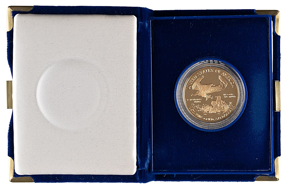 1996-W $50 American Eagle One Troy Ounce Proof Gold Coin with Case & COA