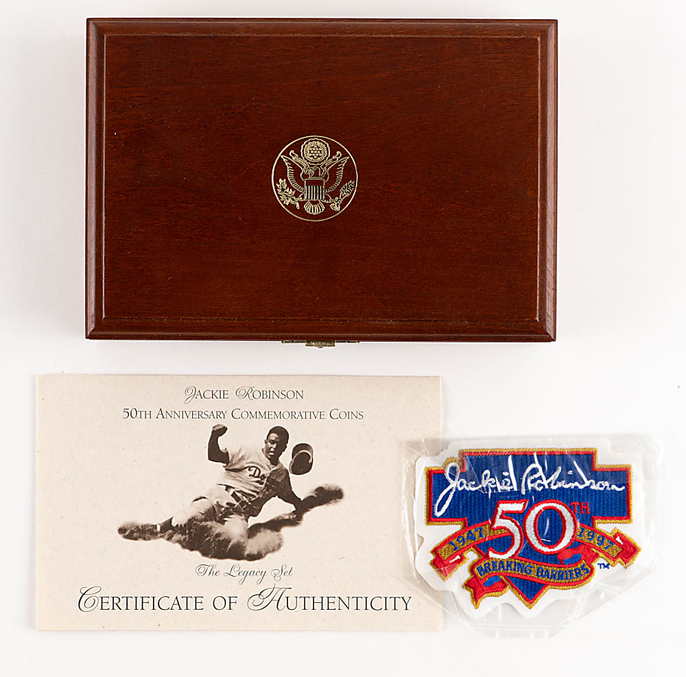 1997-W Jackie Robinson Legacy Set with $5 Gold Proof Coin, Pin, Card & COA
