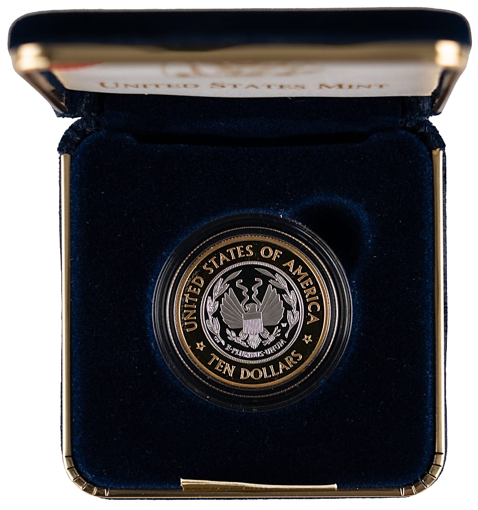 2000 Library of Congress $10 Gold/Platinum Bimetallic Coin with Case & COA