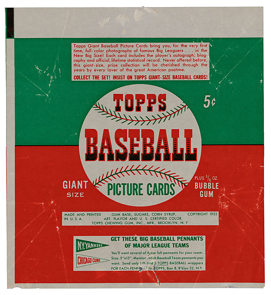1952 Topps 5-Cent Wrapper