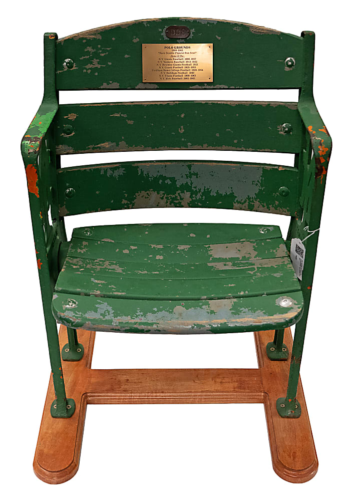 1890-1963 New York Giants Polo Grounds Double Figural Stadium Seat - Very Tough Example