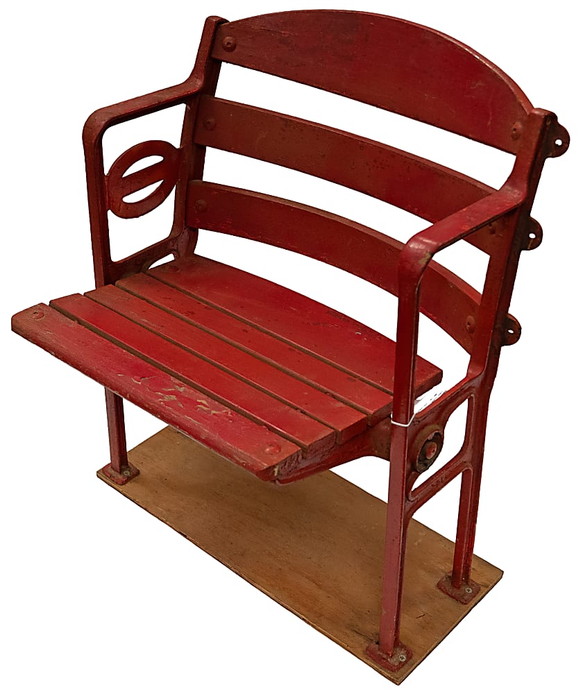 Vintage Crosley Field Stadium Seat with Rare Reds Logo Armrest