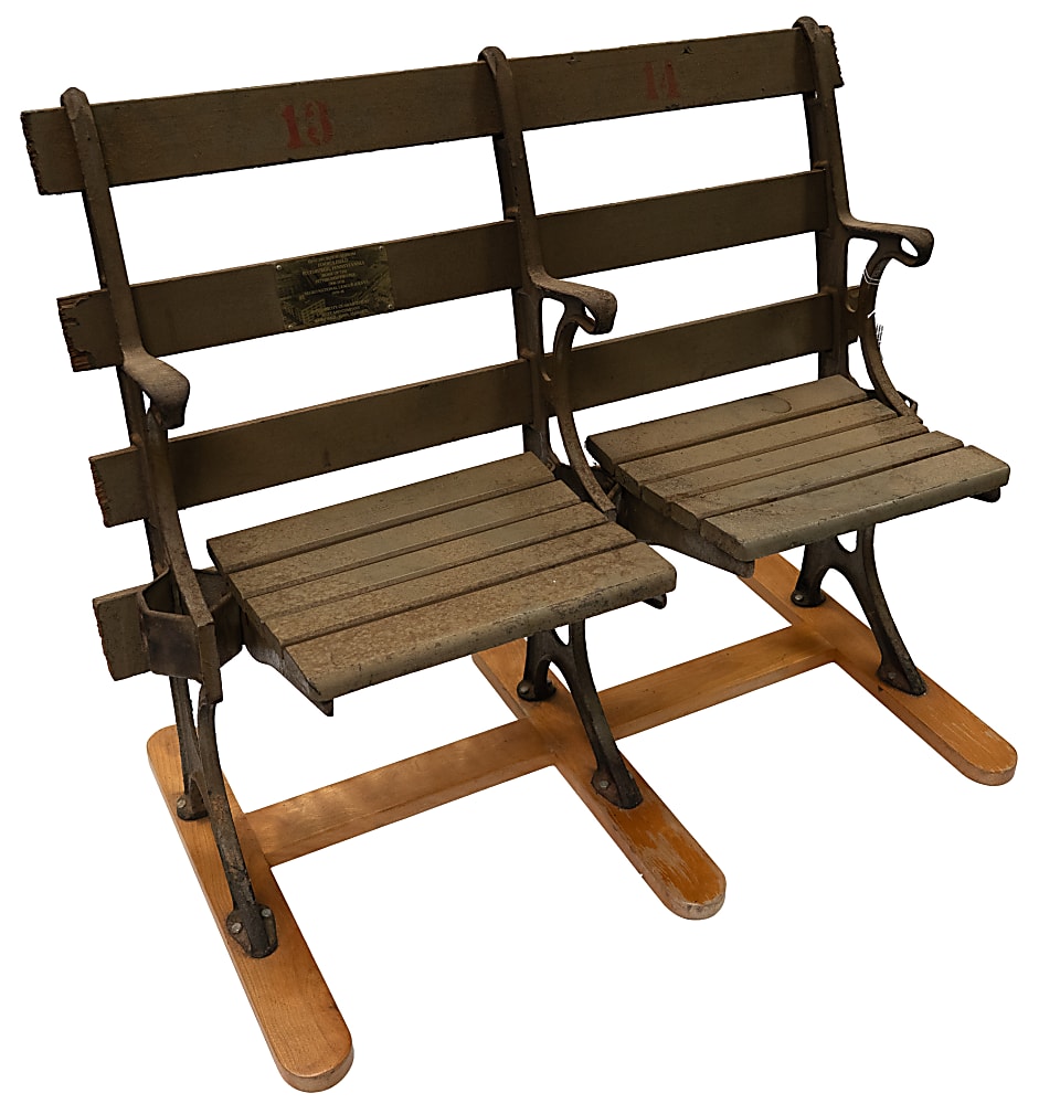 Vintage Pittsburgh Forbes Field Stadium Seat Double