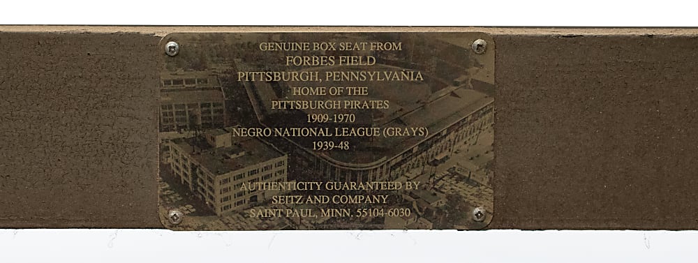 Vintage Pittsburgh Forbes Field Stadium Seat Double