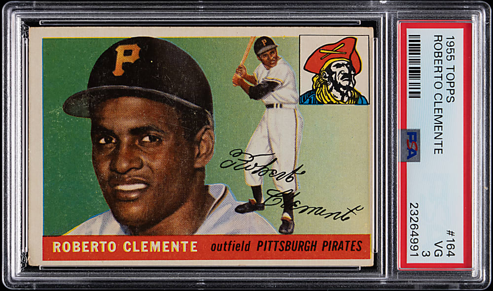 1955 Topps #164 Roberto Clemente Rookie PSA VG 3