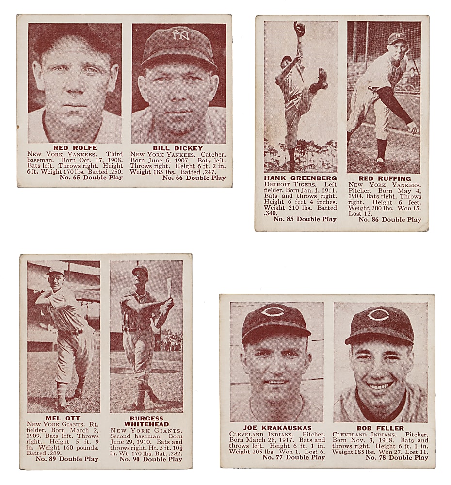 1941 R330 Double Play Hall of Fame Group (4)