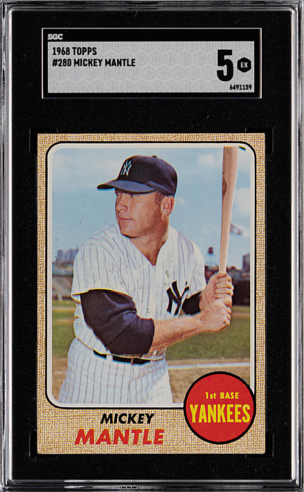 1968 Topps #280 Mickey Mantle SGC EX 5
