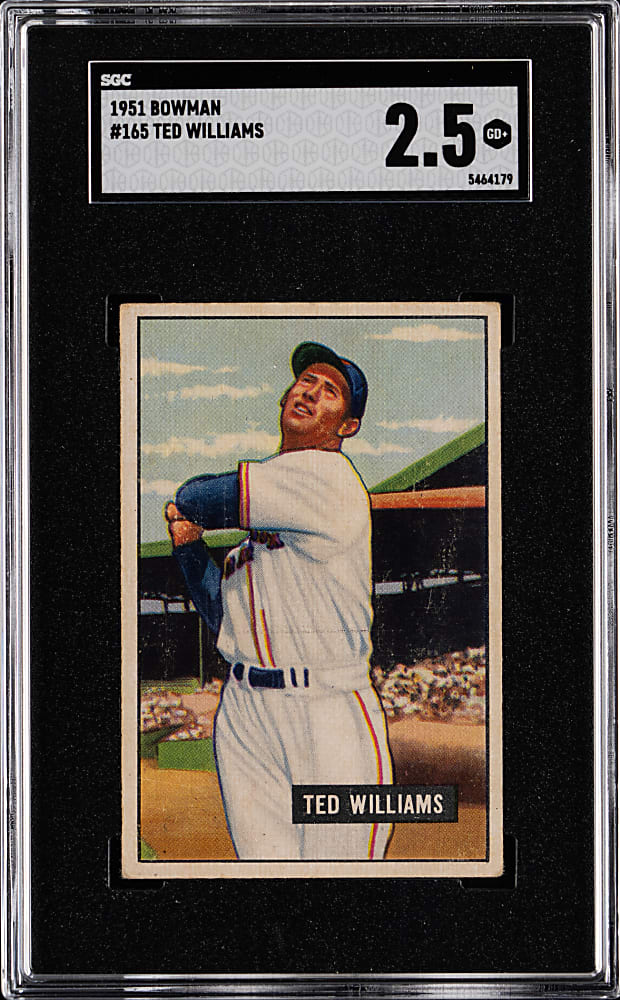 1951 Bowman #165 Ted Williams SGC GOOD+ 2.5