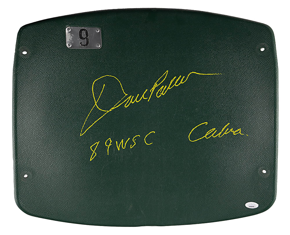 Dave Parker Signed Oakland Athletics Stadium Seat Back with "89 WSC, Cobra" Inscriptions – JSA COA