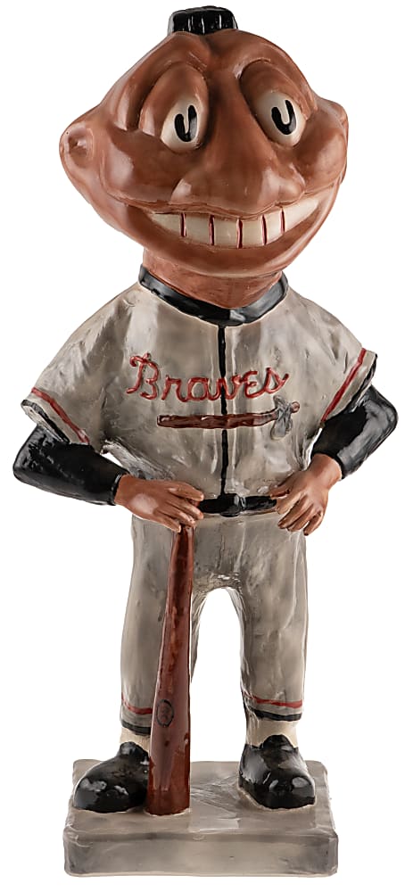 1950s Gibbs-Connor Exceedingly Rare Milwaukee Braves 25” Porcelain Mascot Point-of-Sale Promotional Statue