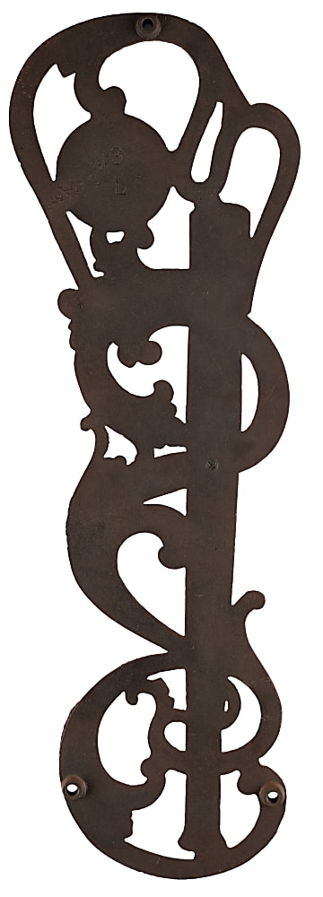 1910s-1940s Rarely Seen Iron Figural Seat End from League Park in Cleveland