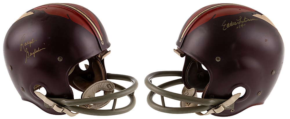 1958-1964 Eddie LeBaron & Ralph Guglielmi Dual-Signed Vintage Washington Redskins Full-Size Helmet