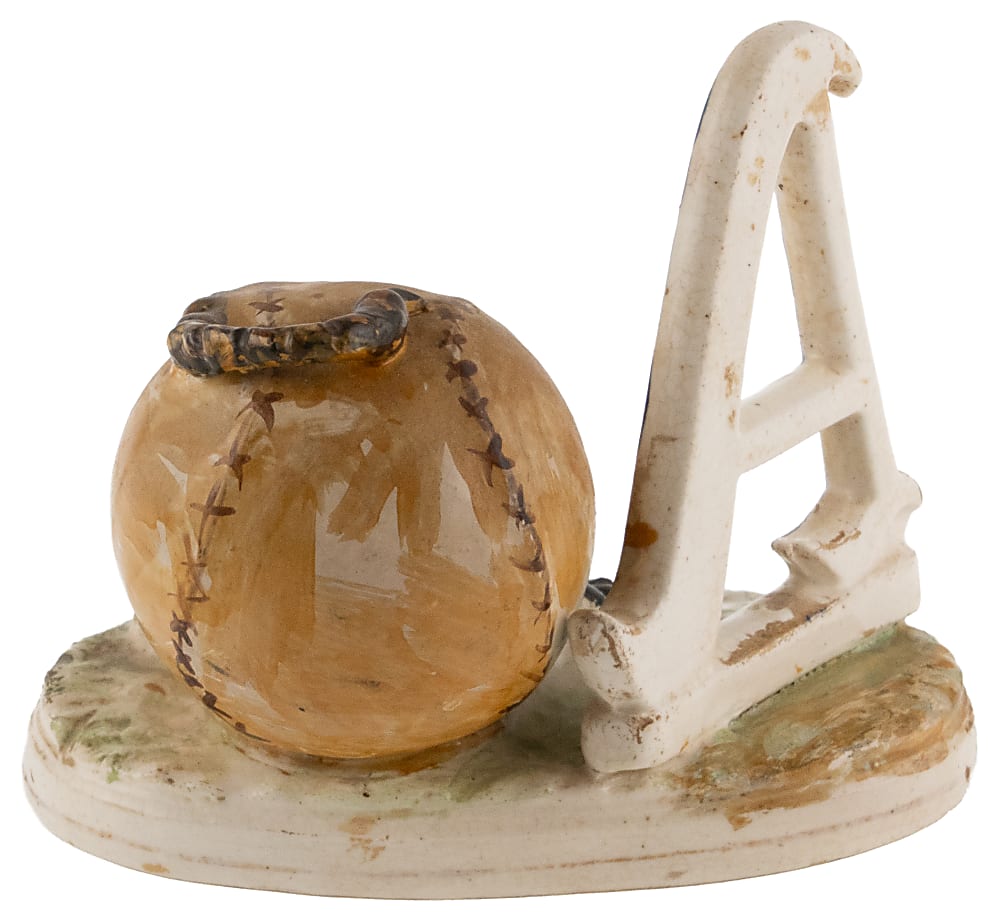 Exceedingly Rare 1930s-1940s Cuban League Alacranes del Almendares Ceramic Baseball Statue