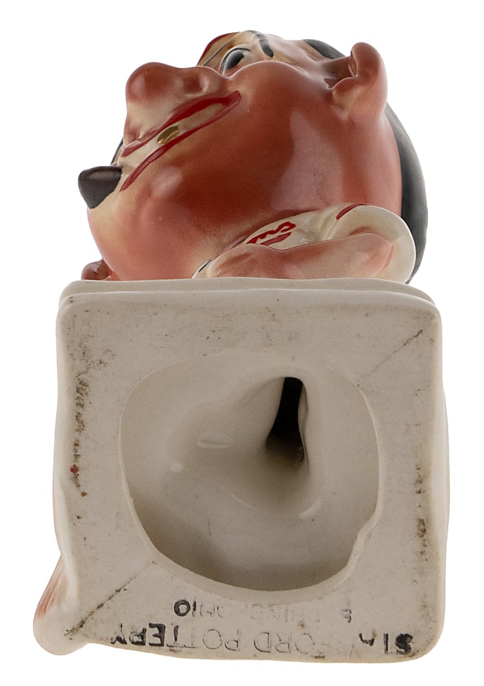 1940s Stanford Pottery Brooklyn Dodgers Bum #7 Mascot Bank Statue