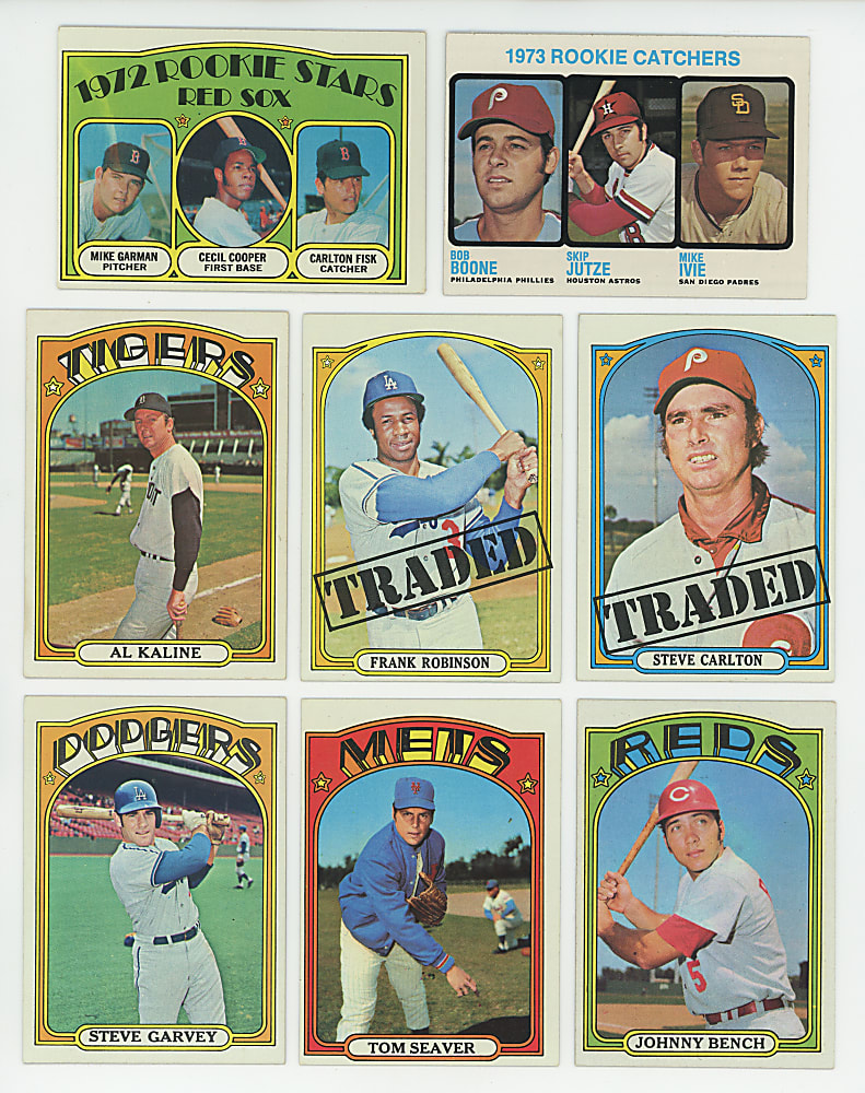 1971-1974 Baseball & Football Shoebox Collection (930) with (115+) Hall of Famers Including Aaron, Clemente, Mays, Namath & Unitas