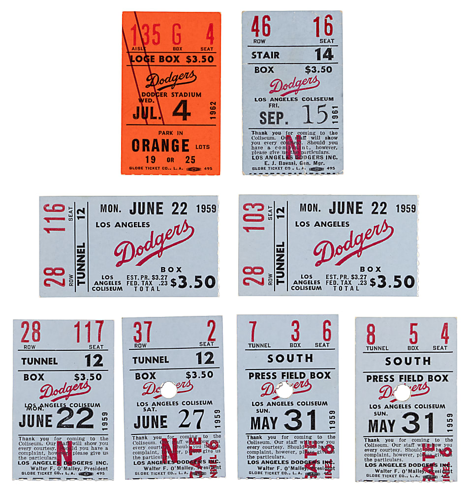 1959-1966 Sandy Koufax Tickets (11) Including PSA Graded, World Series & Other Notables