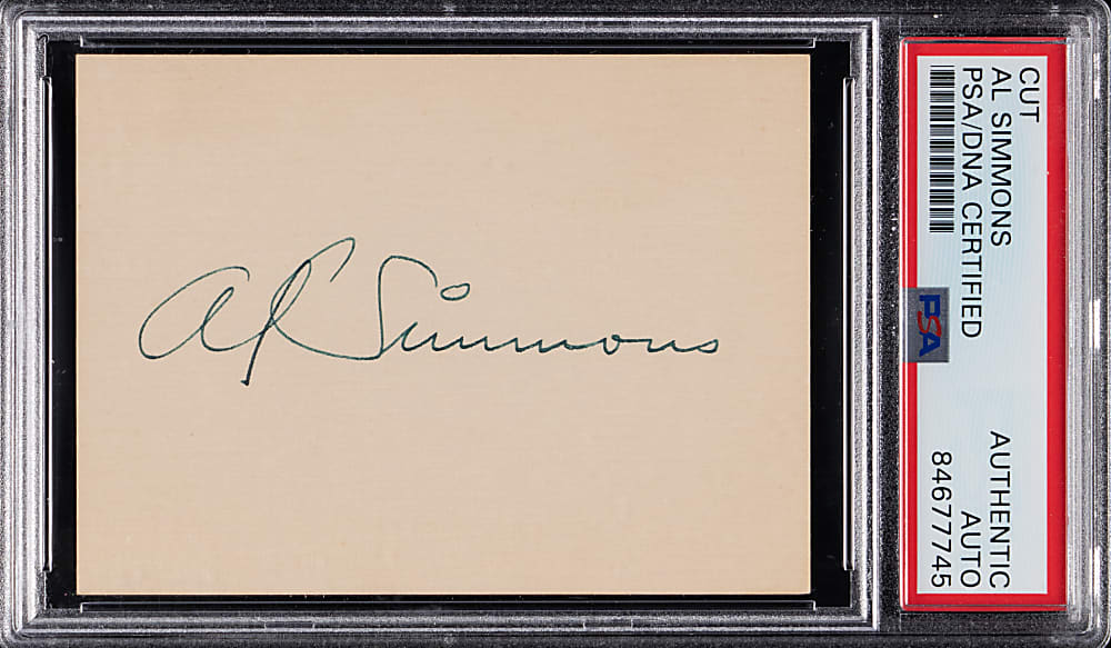 Extremely Bold Al Simmons Cut Signature PSA/DNA Authentic