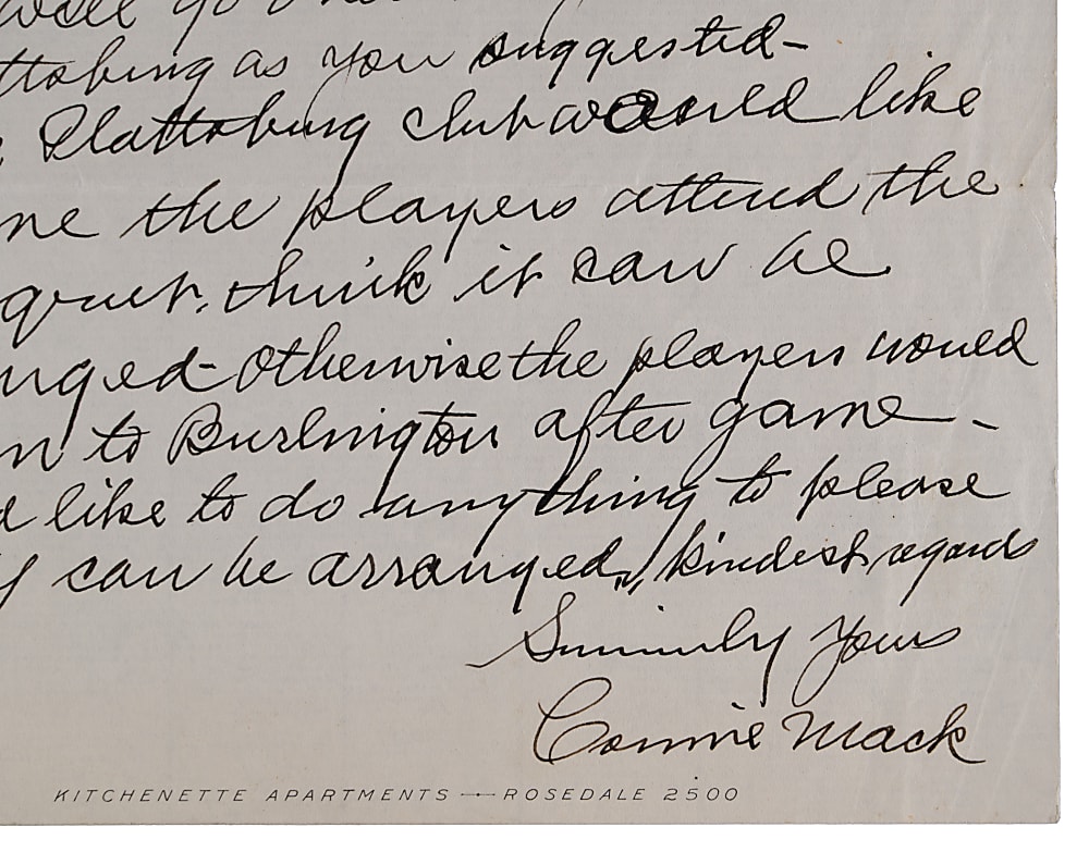 1938 Connie Mack Signed Handwritten Letter on Hotel Chase of St. Louis Letterhead