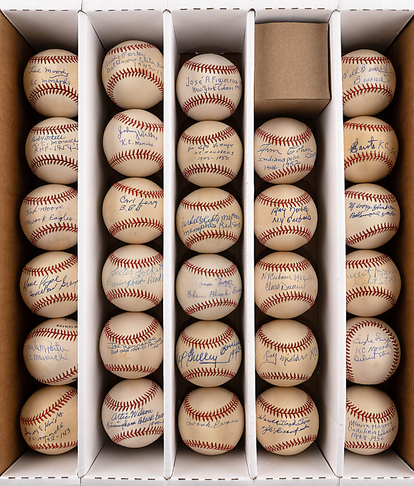 Negro League Legends Single-Signed Baseball Collection (59) - All with Team Inscriptions