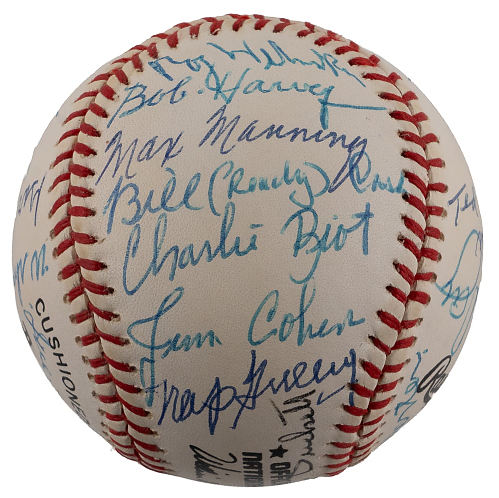 Negro League Stars Multi-Signed ONL/White Baseball with (24) Signatures Including (4) Hall of Famers Plus Full JSA LOA