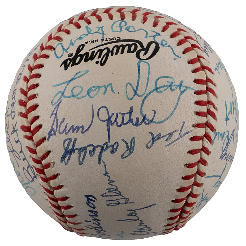 Negro League Stars Multi-Signed ONL/White Baseball with (24) Signatures Including (4) Hall of Famers Plus Full JSA LOA