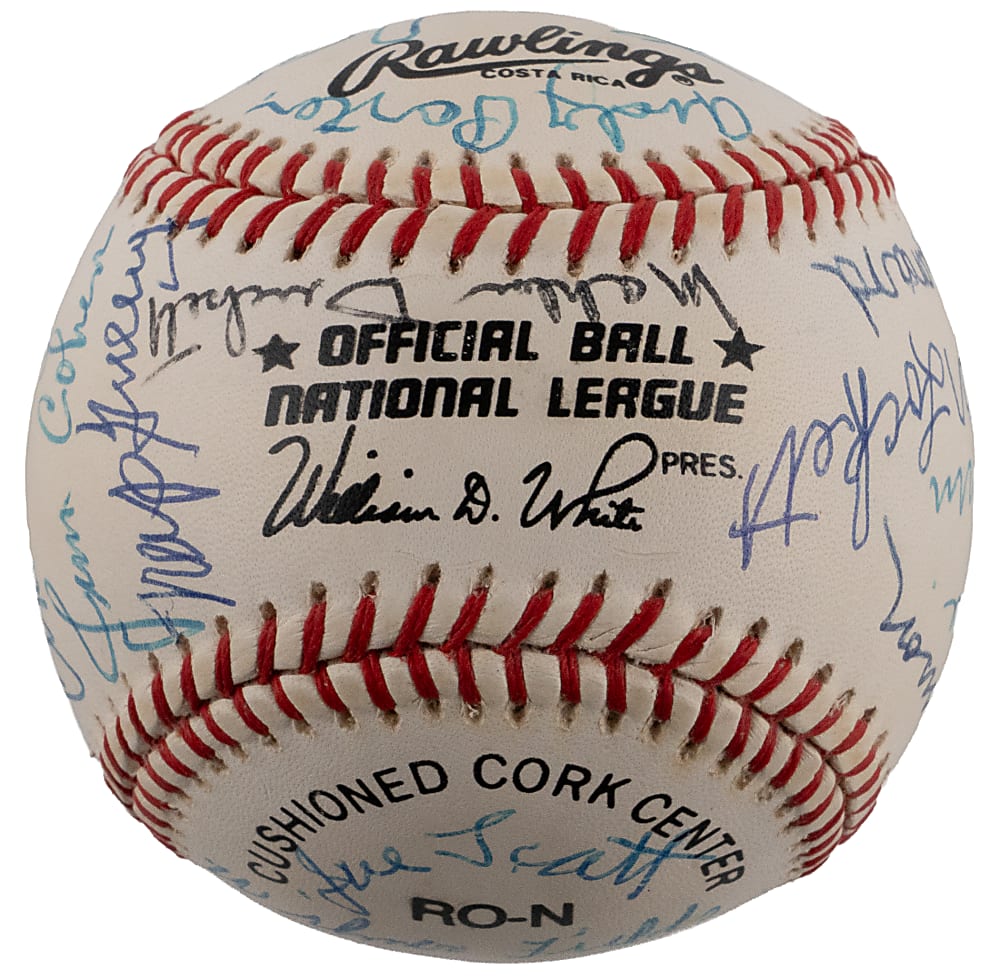 Negro League Stars Multi-Signed ONL/White Baseball with (24) Signatures Including (4) Hall of Famers Plus Full JSA LOA