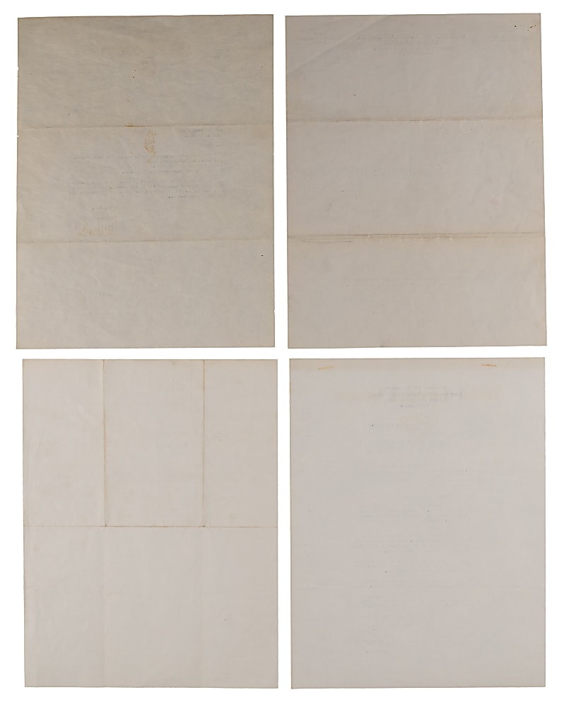 1945-1975 Executives Signed Typed Letters on Official Letterhead with Griffith, Harridge, MacPhail & Wrigley