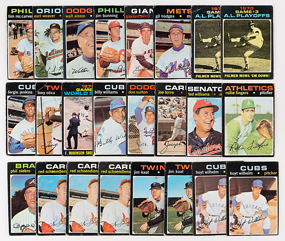 1971 Topps Singles Collection (2,300+) with (140+) High Numbers & (110+) Hall of Famers
