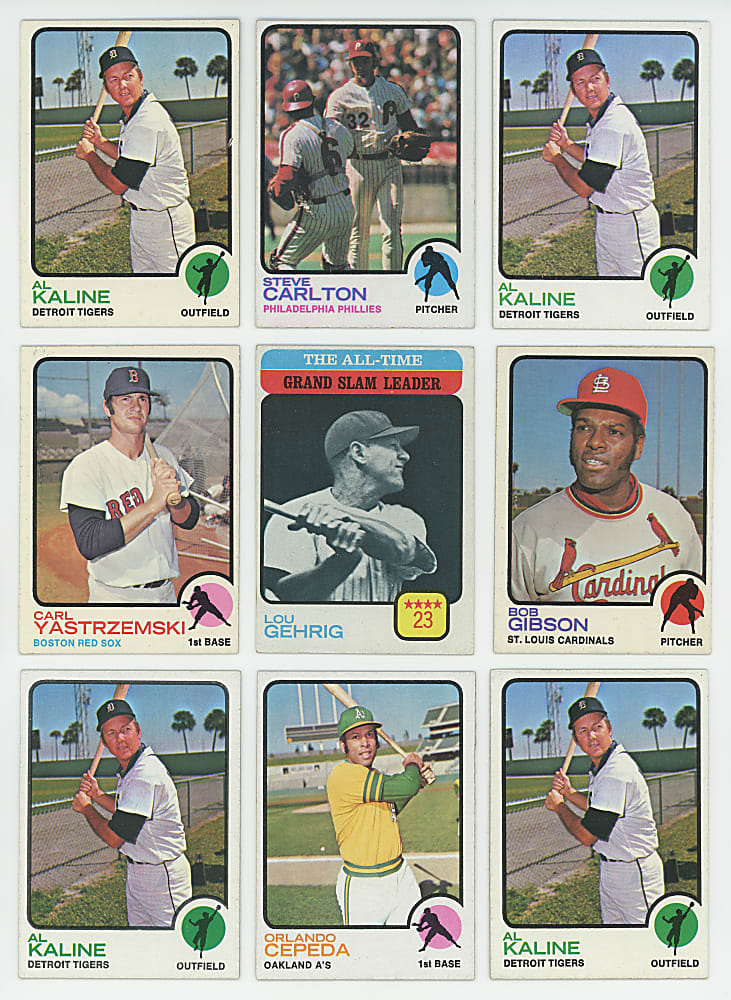 1973 Topps Singles Collection (687) with (90+) Hall of Famers Including (2) Aaron, (2) Ryan & Clemente